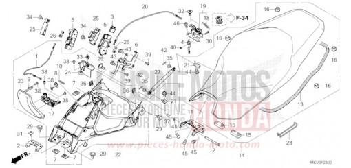 SIEGE/COUVERCLE DU CARBURANT NSS750P de 2023